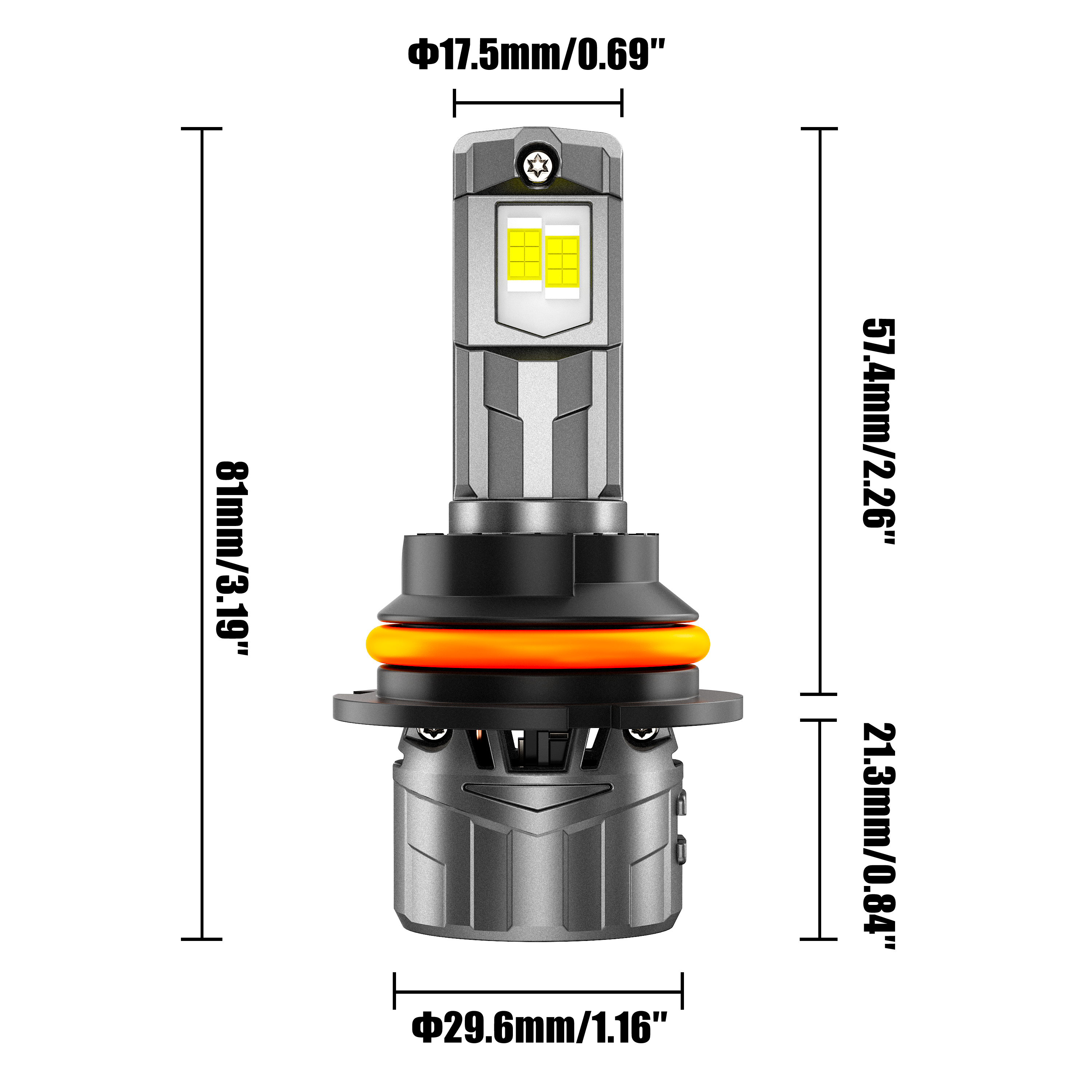 🆕9007/HB5 LED Headlight Bulbs 100W 22000LM F18 Series 1:1 Mini Size 6500K Cool White | 2 Bulbs