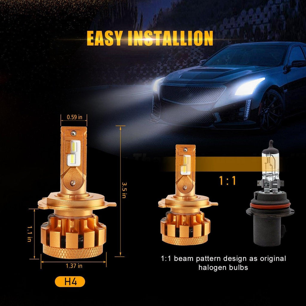 (2pcs/set) H4/9003 For 2005-2015 TOYOTA TACOMA LED Light Bulbs F-16 Plus Series Automotive Grade 14000LM