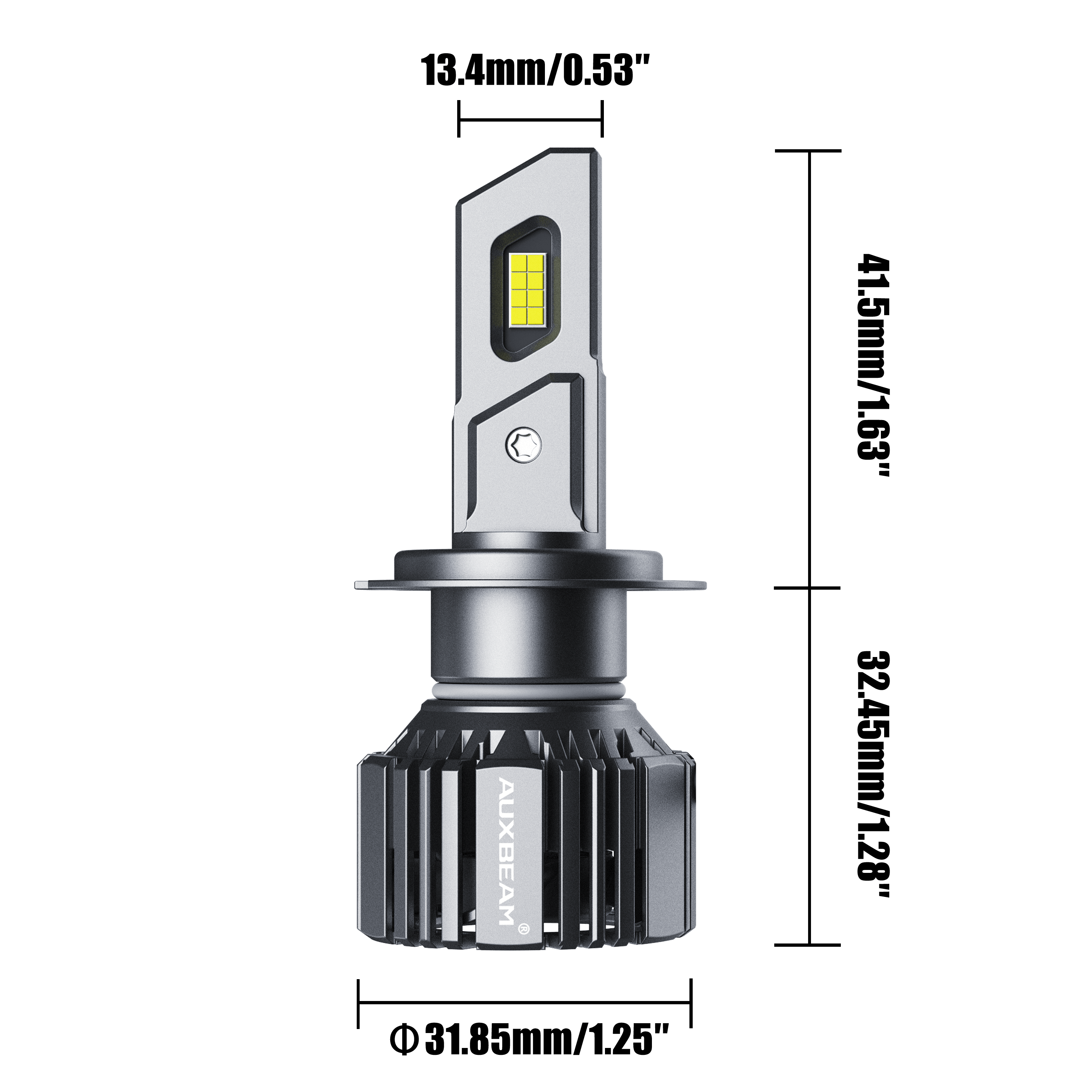 H7 LED Headlight Bulbs 90W 20000LM F15 Series 20% Smaller Size 6500K Cool White | 2 Bulbs