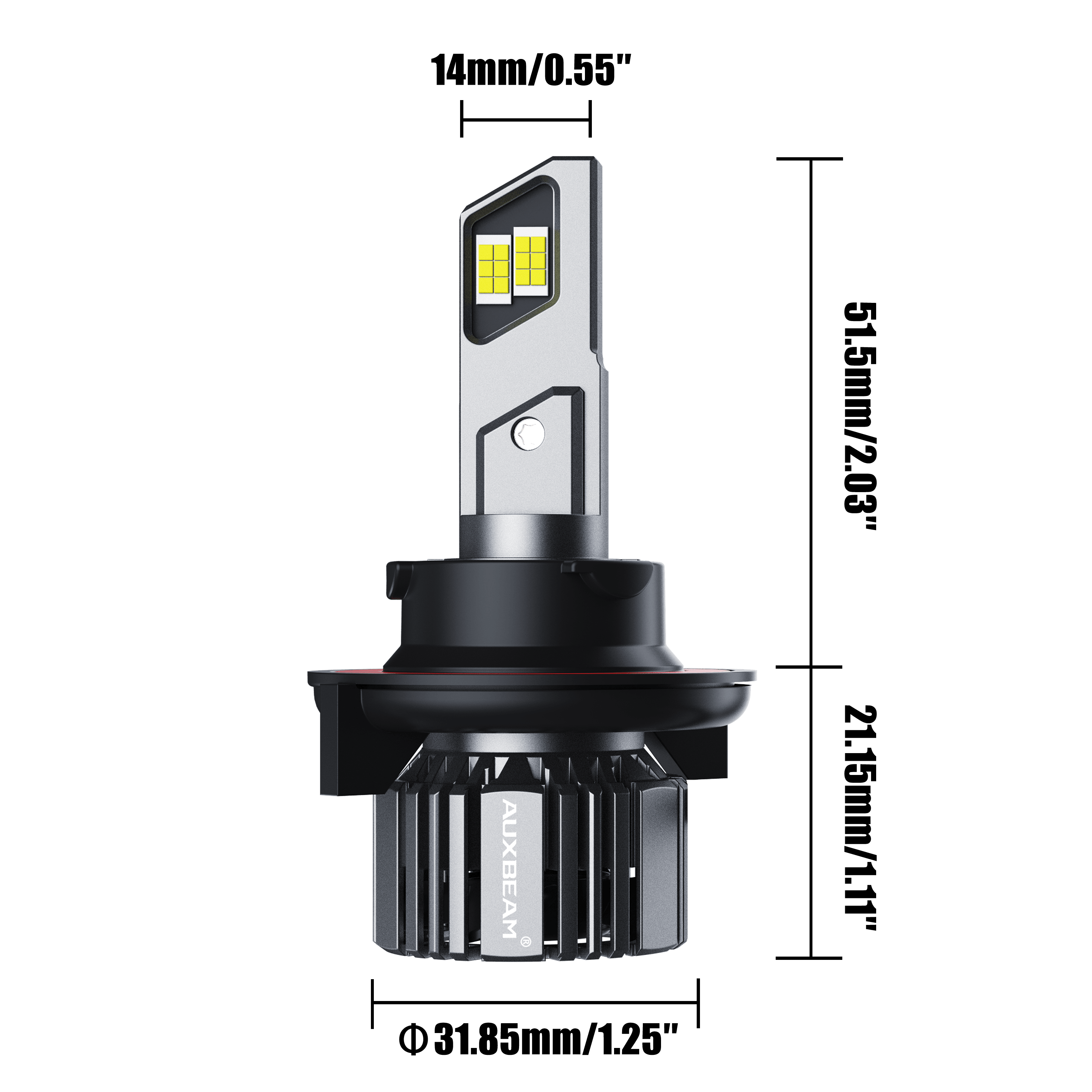 H13/9008 LED Headlight Bulbs 90W 20000LM F15 Series 20% Smaller Size 6500K Cool White | 2 Bulbs