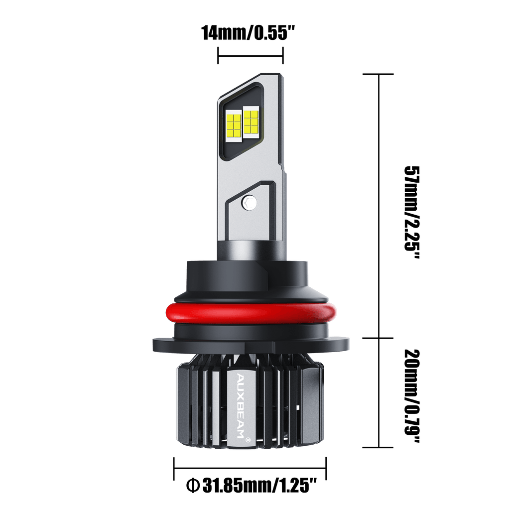9007/HB5 LED Headlight Bulbs 90W 20000LM F15 Series 20% Smaller Size 6500K Cool White | 2 Bulbs