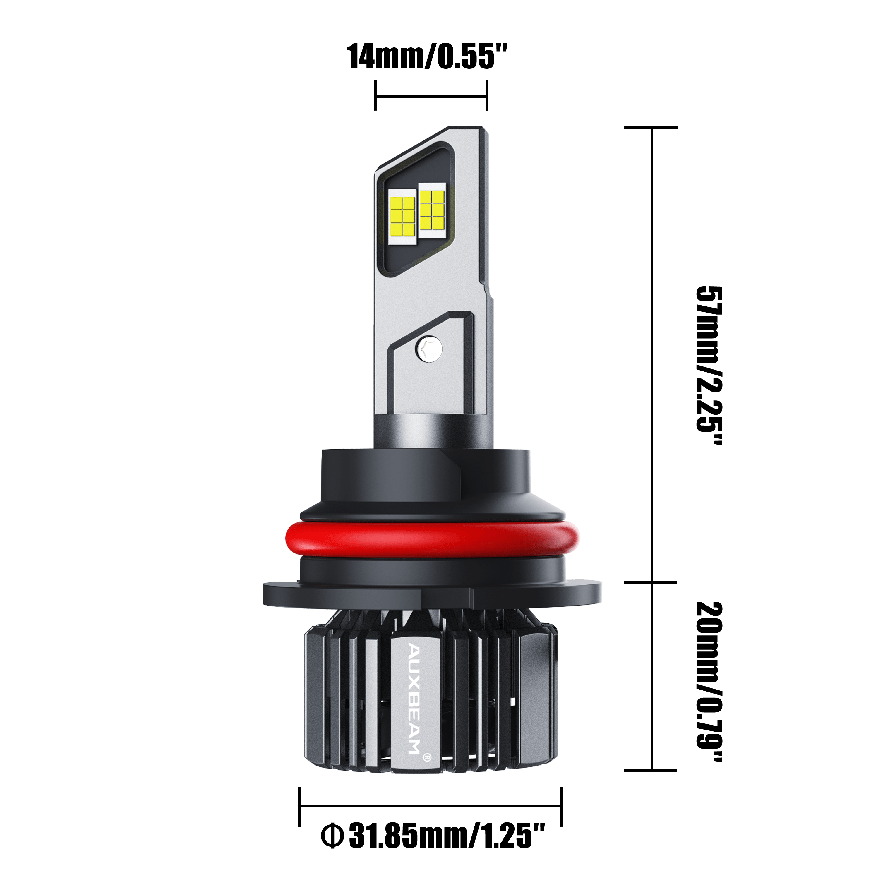 9007/HB5 LED Headlight Bulbs 90W 20000LM F15 Series 20% Smaller Size 6500K Cool White | 2 Bulbs