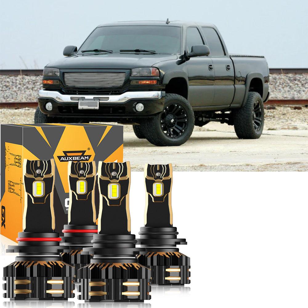 For 2001-2002 GMC Sierra 2500 HD 9005 9006 LED Headlight Bulbs Bundle