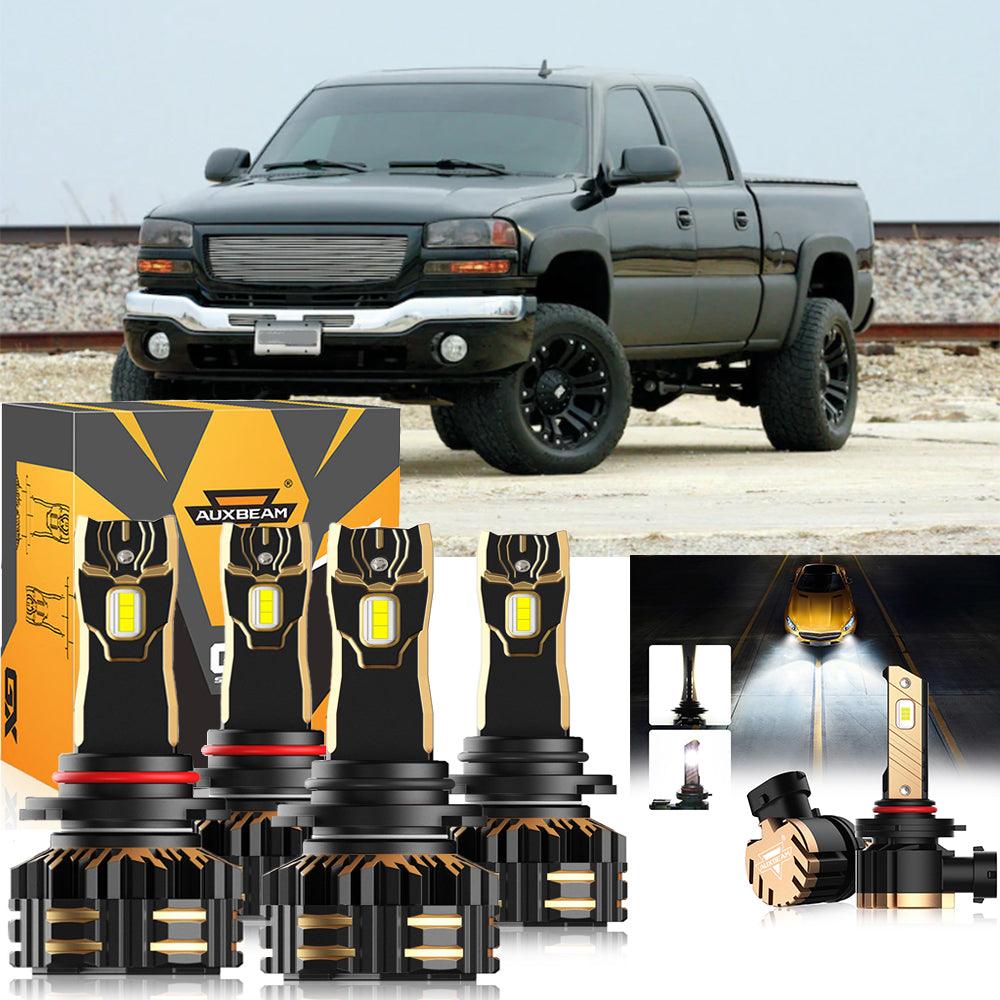 For 2003-2006 GMC Sierra 2500 HD 9005 9006 LED Headlight Bulbs Bundle