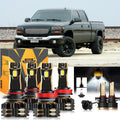 For 2007-2014 GMC Sierra 2500 HD 9005 H11 LED Headlight Bulbs Bundle