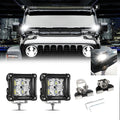 3 Inch Spot/Flood Beam LED Pods Light + Universal LED Working Lights Mounting Brackets