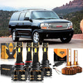 For 2000-2001 GMC Yukon 9005 9006 LED Headlight Bulbs Bundle