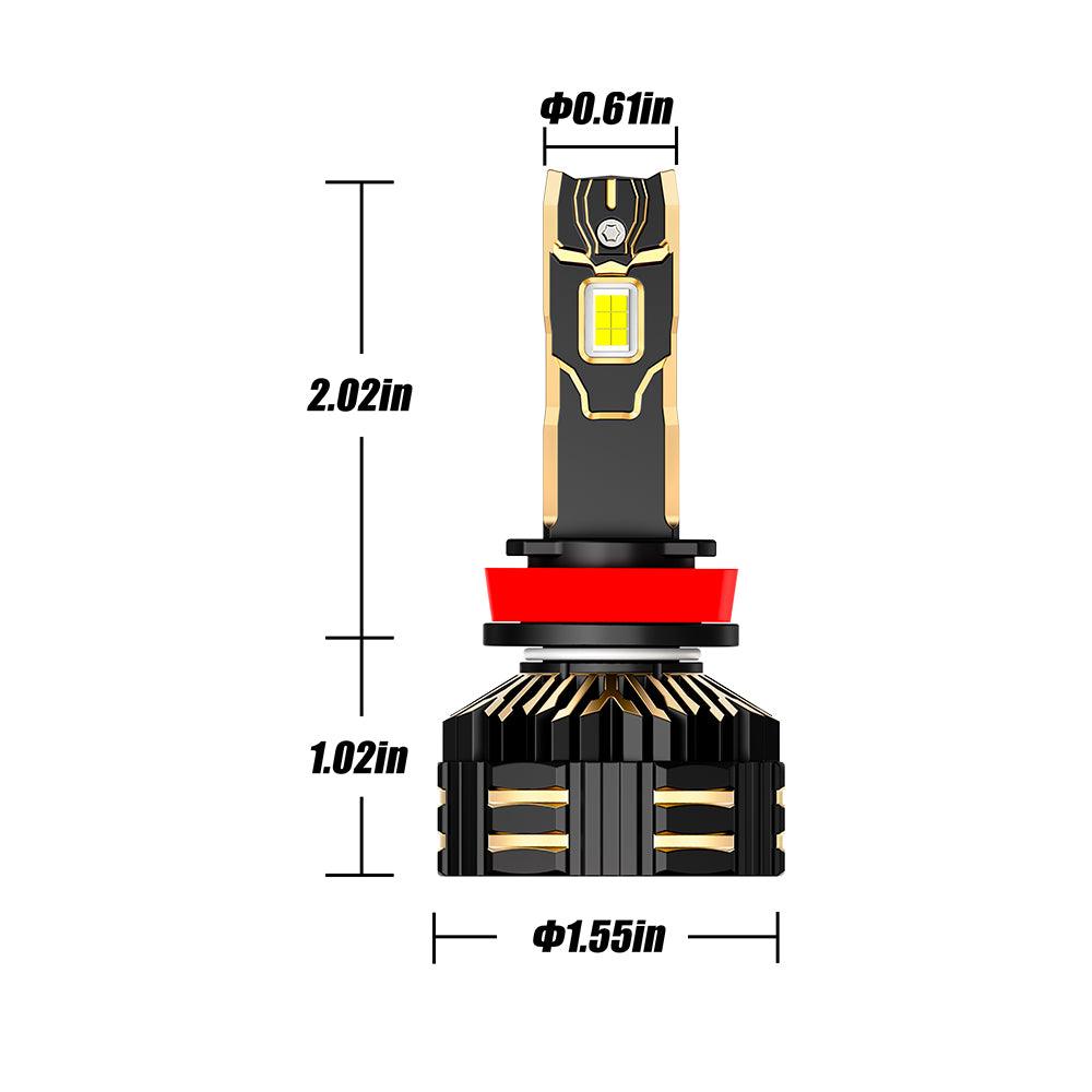 🆕9005+H11 LED Headlight Bulbs 240W 40000LM GX-ULTRA Series 6500K Cool White | 4 Bulbs