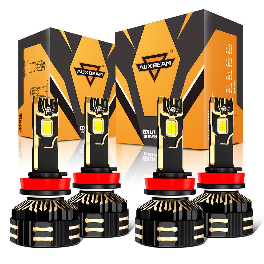 🆕H11+H11 LED Headlight Bulbs 240W 40000LM GX-ULTRA Series 6500K Cool White | 4 Bulbs