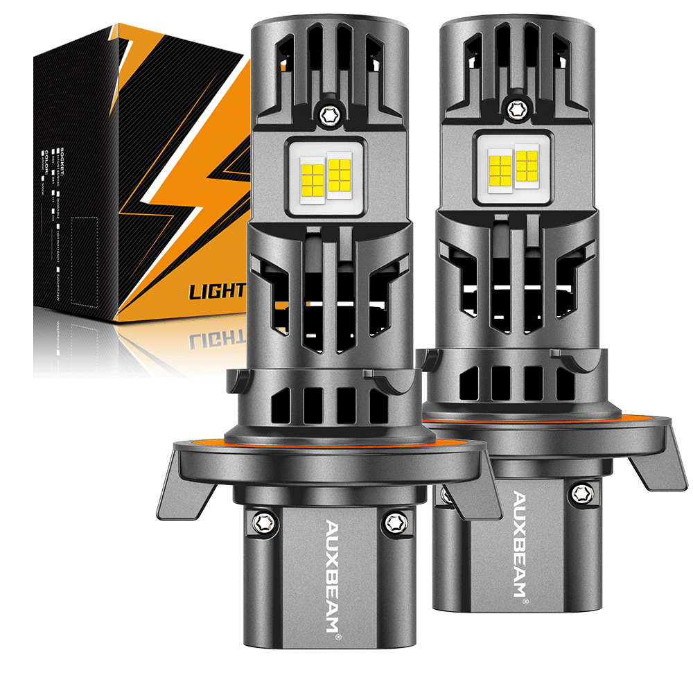 🆕H13/9008 LED Headlight Bulbs Q50 Series Dual Turbo Fans 130W 36000LM 6500K Cool White| 2 Bulbs