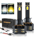 H1 LED Bulb Fog Lights 110W 25000LM GX Bi-Color Series High Power & Brightness Dual Color Switchback | 2 Bulbs