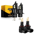 For 2005-2011 Toyota Tacoma H4/9003 Q10 Series Fanless&Wireless 1:1 Halogen Size 6500K LED Light Bulbs High Low Beam Bundle