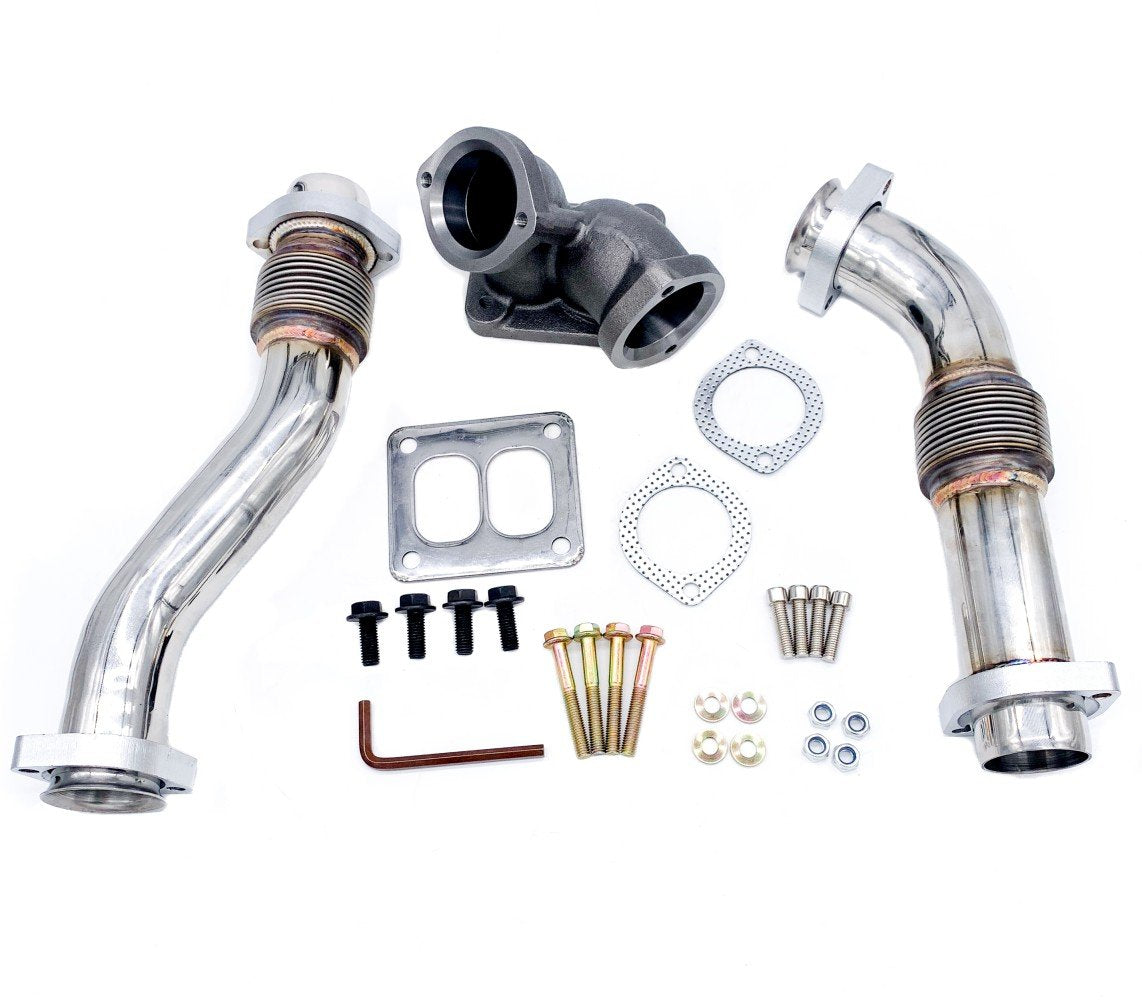 X-(Back End Hot Street) Diesel Bellowed Up Pipes - 7.3 Powerstroke (1994-1998) - SKU 301087