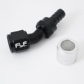 Crimp-On Swivel Hose End – 30 Degree AN