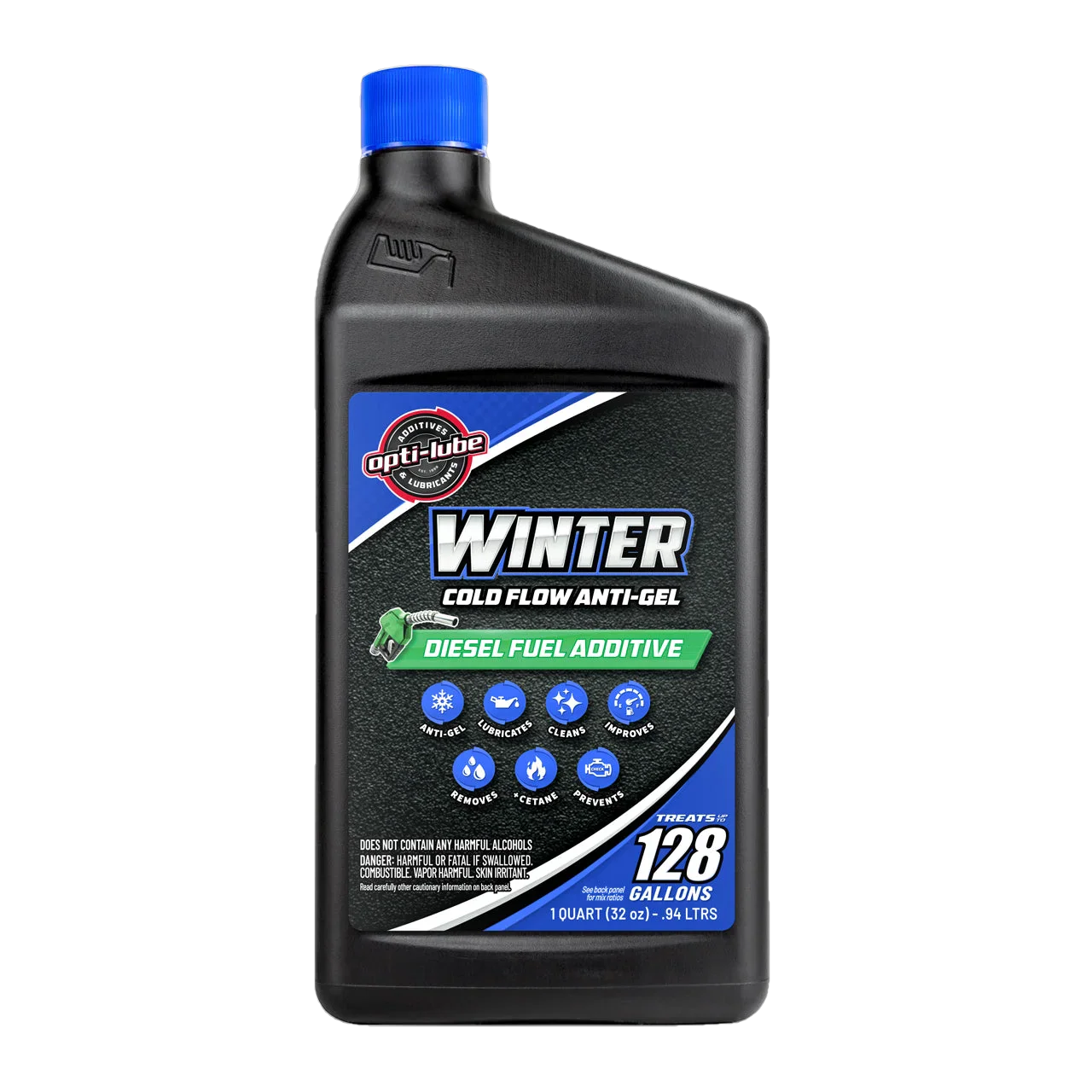 Opti-Lube Winter Anti-gel Diesel Fuel Additive: Quart, Case of 12. Treats up to 128 Gallons per Quart
