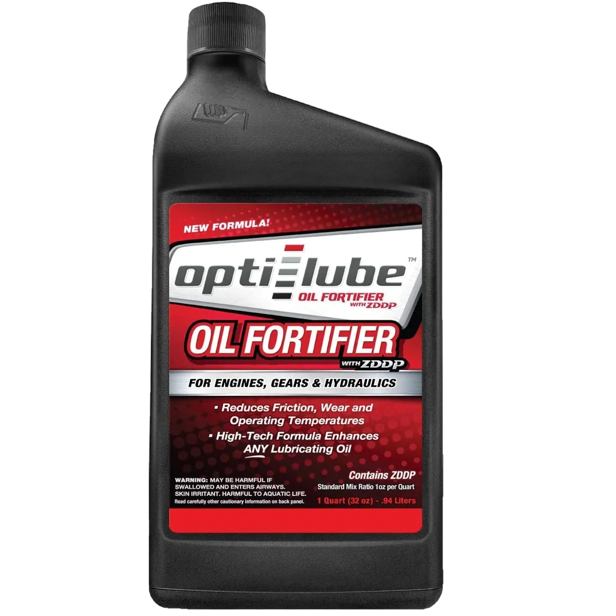 Opti-Lube Oil Fortifier with ZDDP (Zinc): 1 Quart (32oz), Treats up to 32 Quarts of Oil