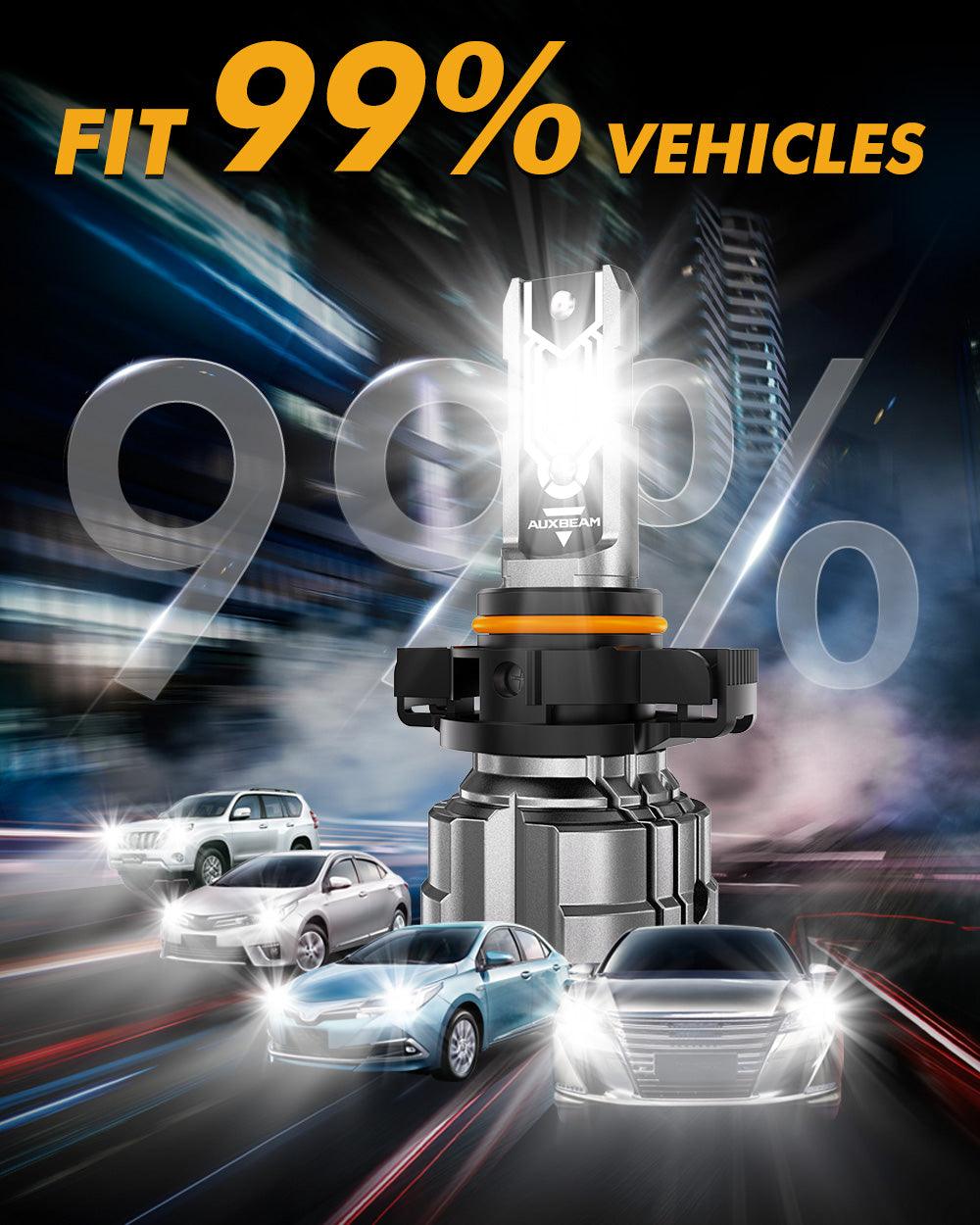 🆕2504 PSX24W LED Fog Light/DRL Bulbs 50W 10000LM 6500K Cool White Q5 Series | 2 Bulbs