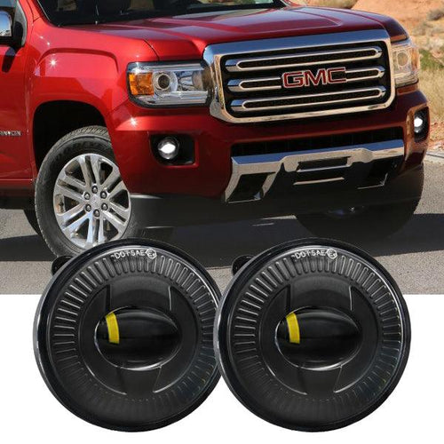 (2pcs/set) 24W Round Black LED Fog Lights 5202 for GMC Canyon 2015 2016 2017 2018