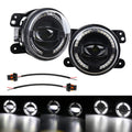 (2pcs/set) 4" 60W LED Fog Lights with White Halo Ring DRL for Jeep Wrangler JK/ Jeep Grand Cherokee/ Dodge