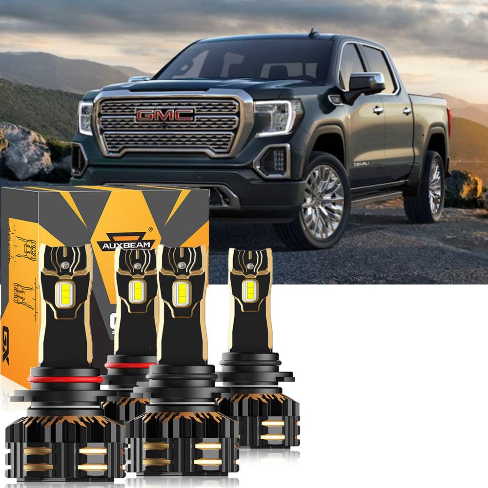 For 2001-2002 GMC Sierra 1500 HD 9005 9006 LED Headlight Bulbs Bundle