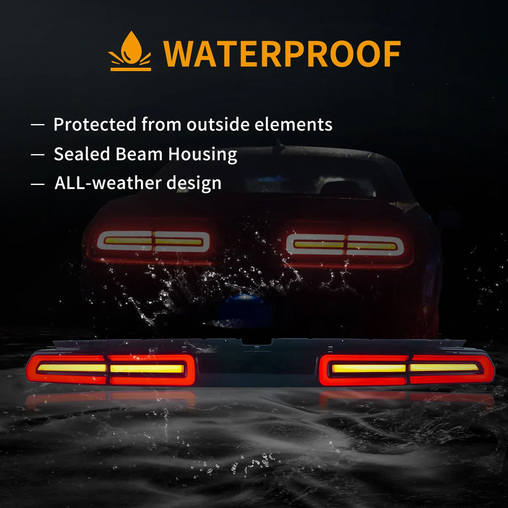 LED Tail Lights Assembly With Sequential Turn Signal For 2008-2014 Dodge Challenger 3th Gen(LC) Pre-Facelift
