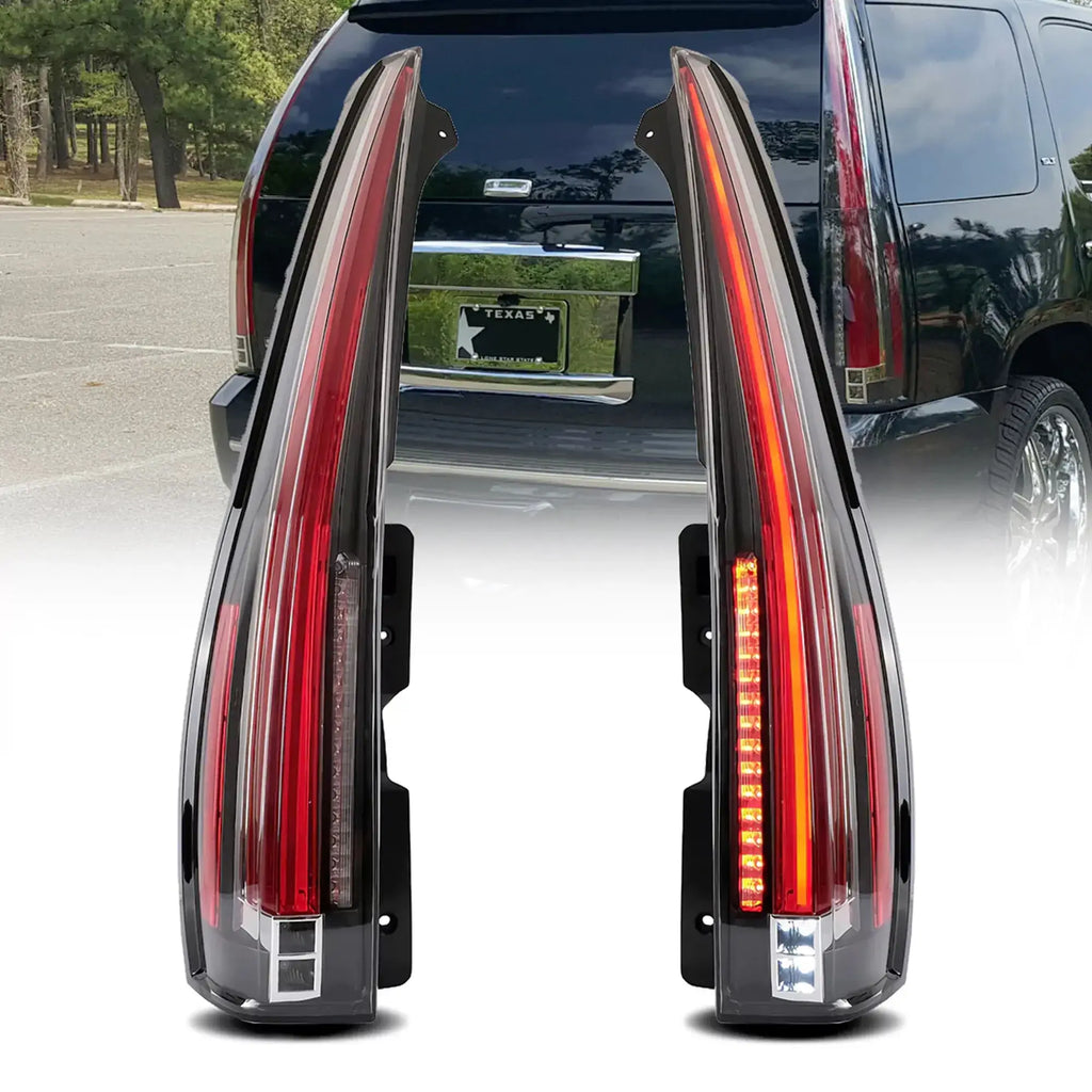 LED Tail Light Assembly With Sequential Turn Signal For 2007-2014 Cadillac Escalade 3th Gen