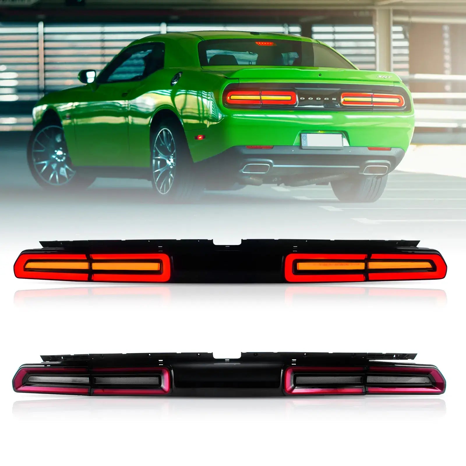 LED Tail Lights Assembly With Sequential Turn Signal For 2008-2014 Dodge Challenger 3th Gen(LC) Pre-Facelift