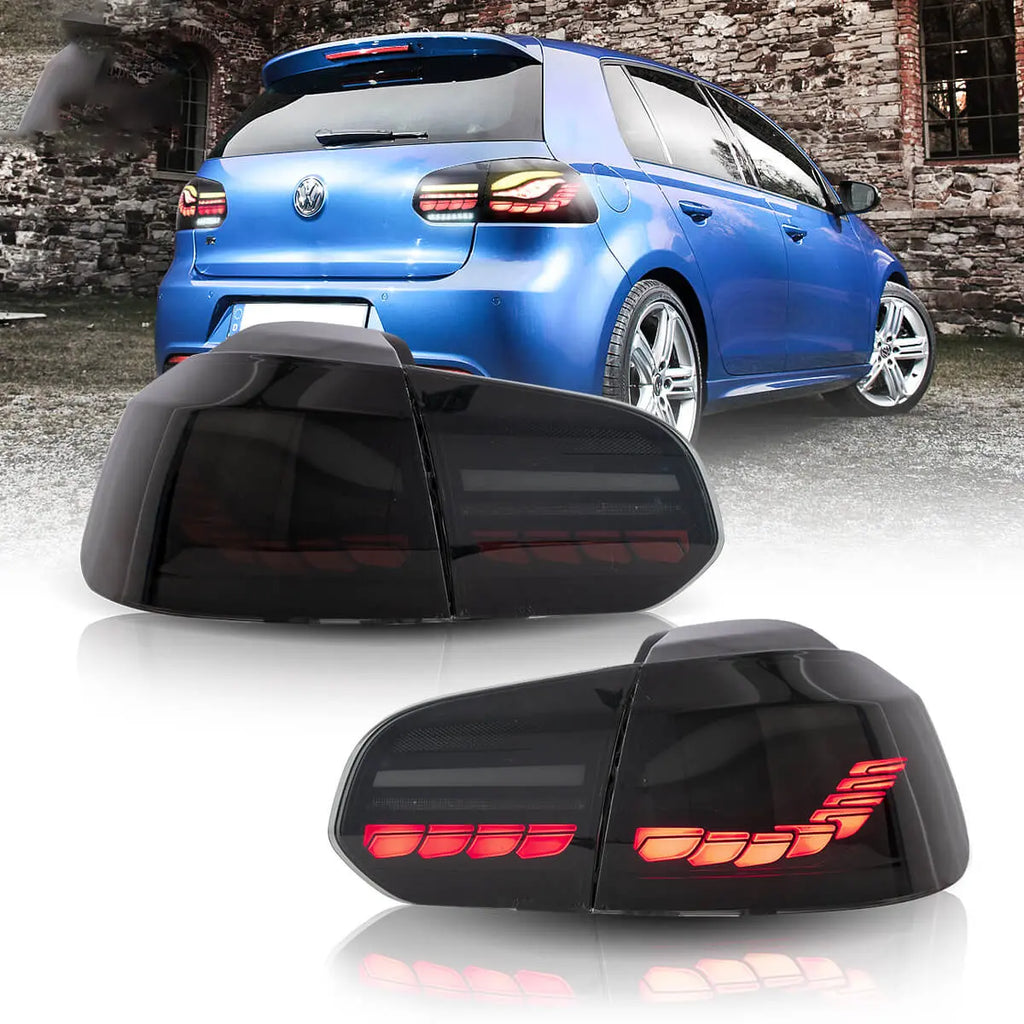 OLED Tail Light Assembly With Dynamic Welcome Lighting (GTS Style）For 2008-2014 Volkswagen Golf 6th Gen Mk6 Hatchback