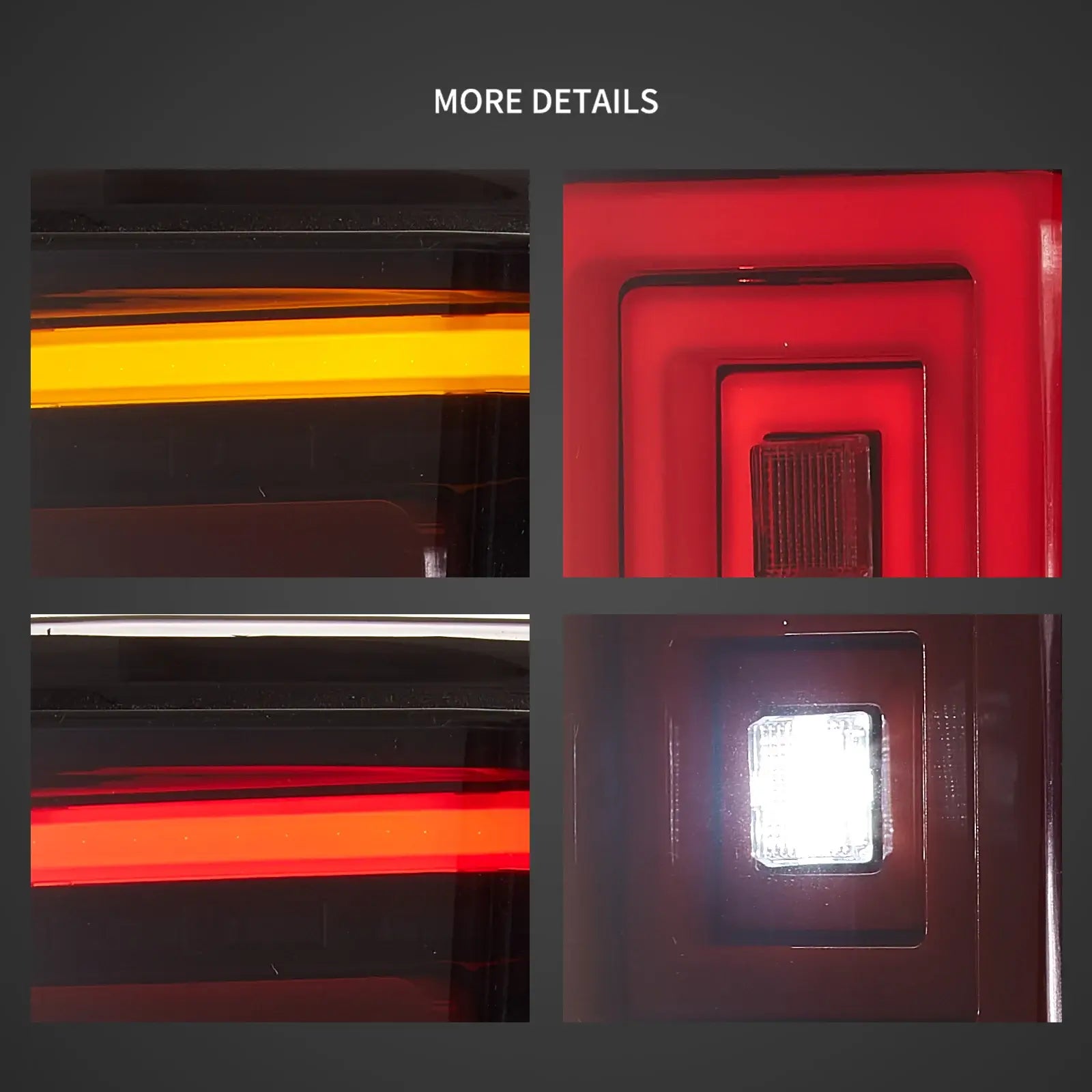 LED Ugprade Tail Lights Assembly With Red Sequential Turn Signal Smoked For 2015-2019 Ford F150 13th Gen (P552)