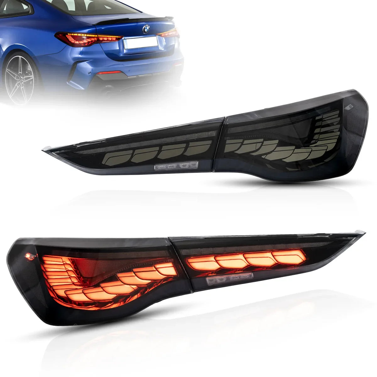 OLED Tail Light Assembly With Dynamic Welcome Lighting For 2020-UP BMW 4 Series 2th Gen G22/G23/G26
