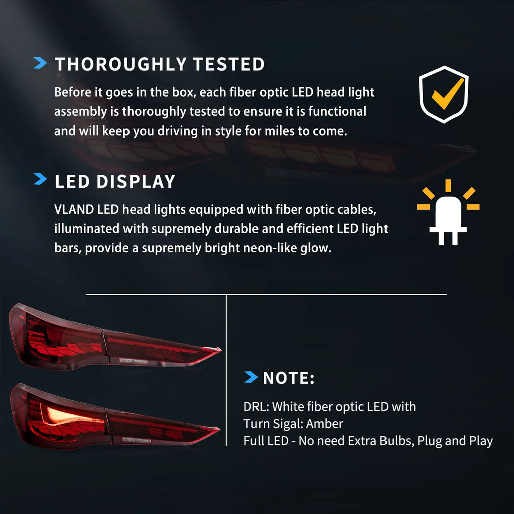 OLED Tail Light Assembly With Dynamic Welcome Lighting For 2020-UP BMW 4 Series 2th Gen G22/G23/G26