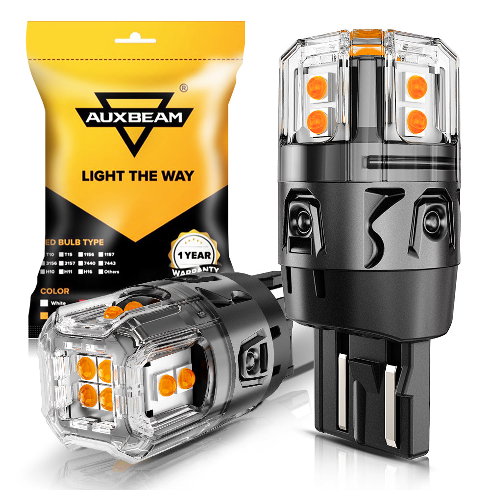 🆕7440 7440A LED Turn Signal Light Rear/Front, Side Marker Light Bulbs 13W 500% High Brightness CAN-Bus Error Free 3000K Amber B52 Series |2 Bulbs