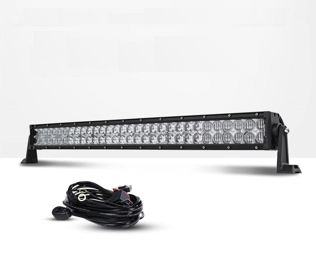 22 Inch-52 Inch 5D Series Straight/Curved Combo Beam Double Row LED Light Bar for Chevy Tahoe