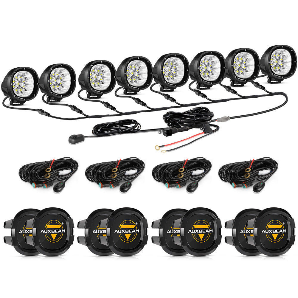 P4 Series | 4 Inch 90W 9000LM Round LED Driving Lights Flood White Pod Lights