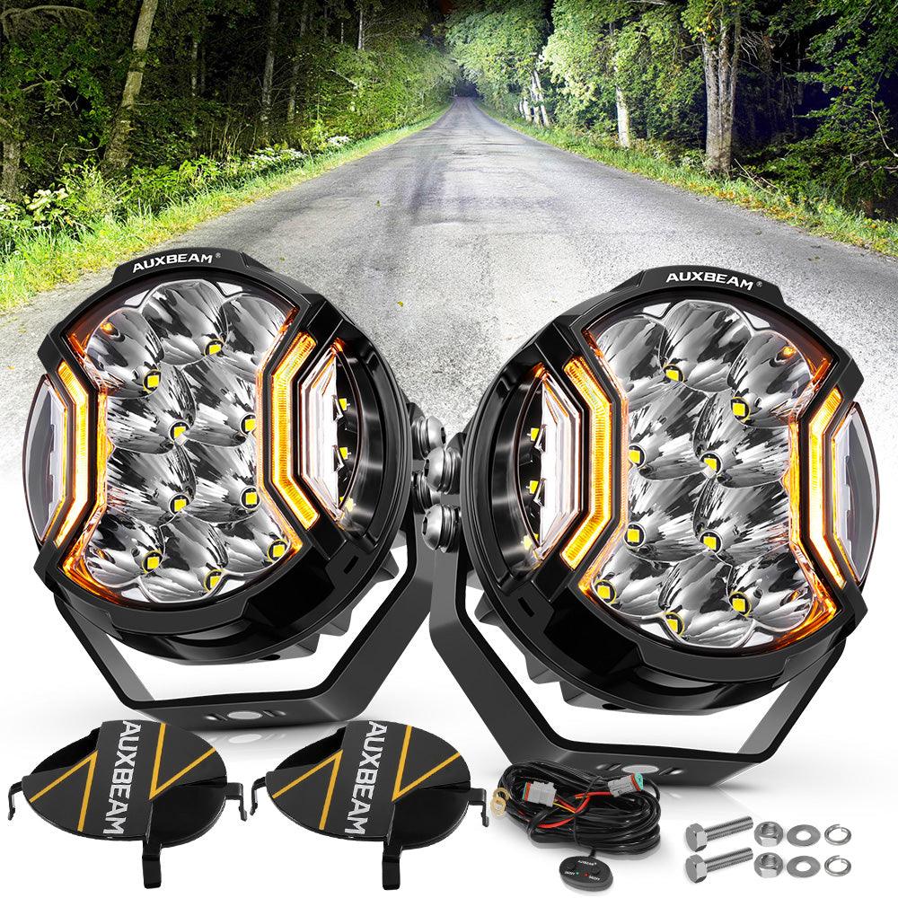 V-ULTRA Series | 5 Inch 172W LED Side Shooter White Pod Lights with Amber DRL