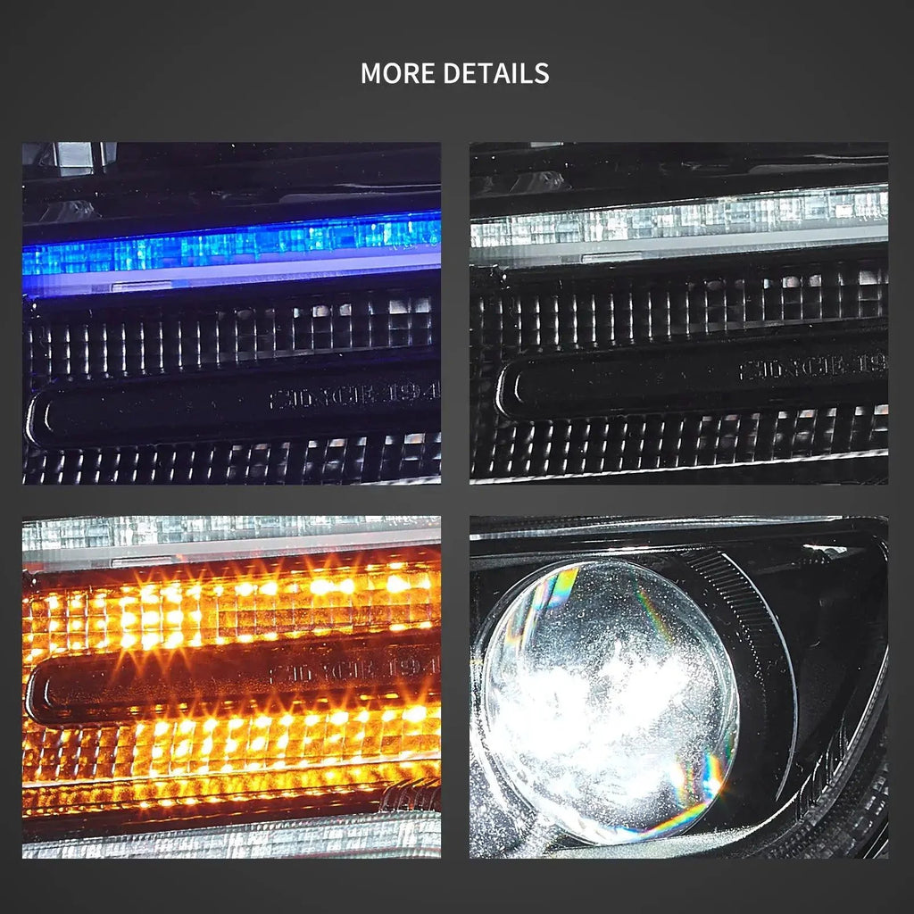 LED Headlight Assembly Full LED With Startup Animation/Blue DRL For 2011-2013 Jeep Grand Cherokee (WK2)