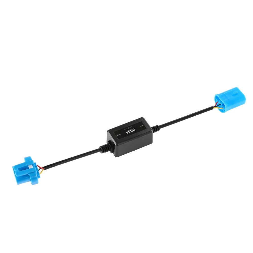 9004/HB1 C10-MODEL Enhanced LED Headlight Bulbs Canbus Decoder Anti-Flicker Hyper Flash No Warning Harness Resistor Conversion Kit 2pcs/set