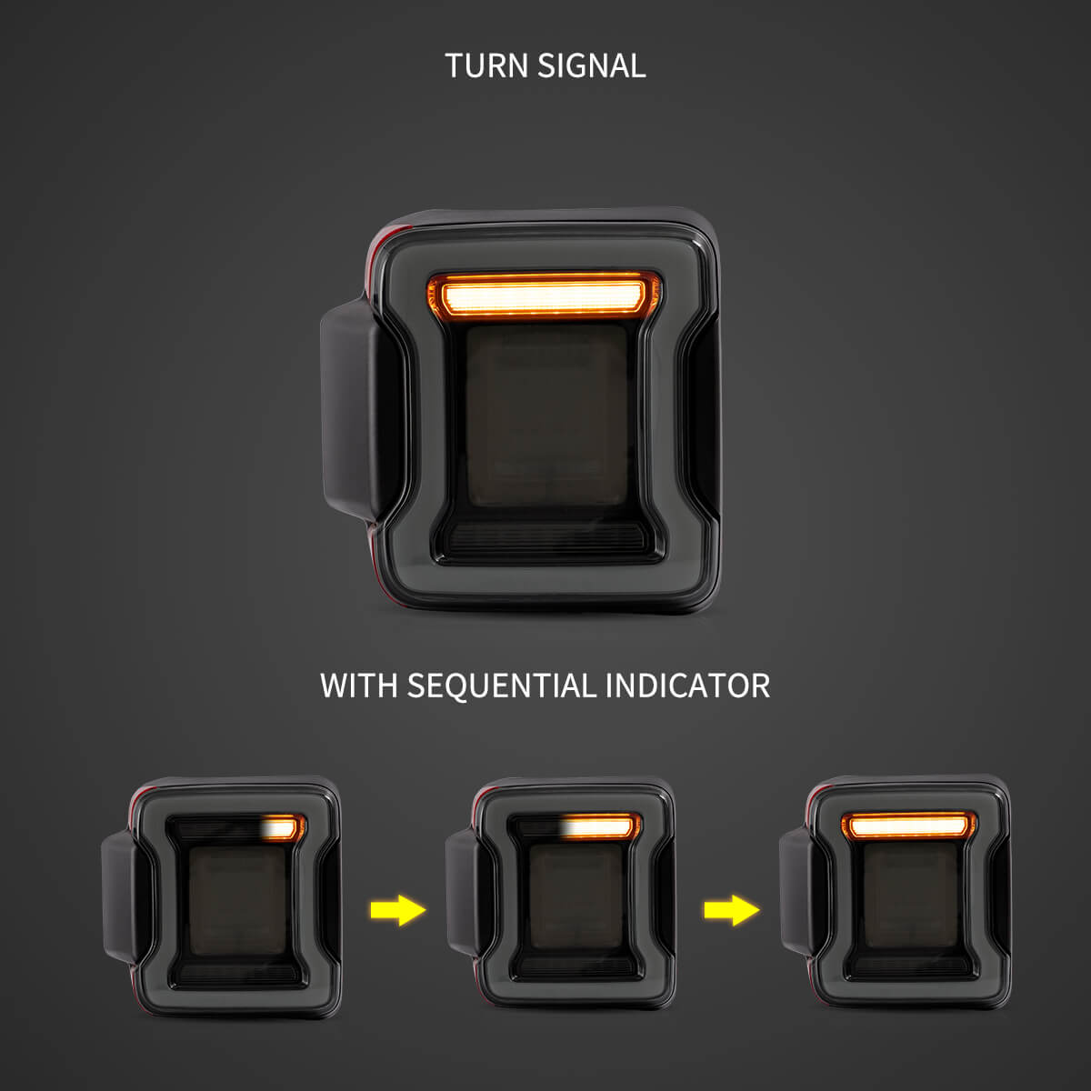 LED Tail Light Assembly With Sequential Turn Signal For 2018-2022 Jeep Wrangler 4th Gen (JL) & 2019-2022 Jeep Glandiator (JT)