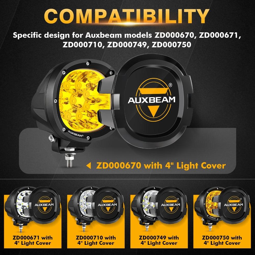 P4 Series 4 Inch Round LED Pod Lights Black Cover Light Shield Cover