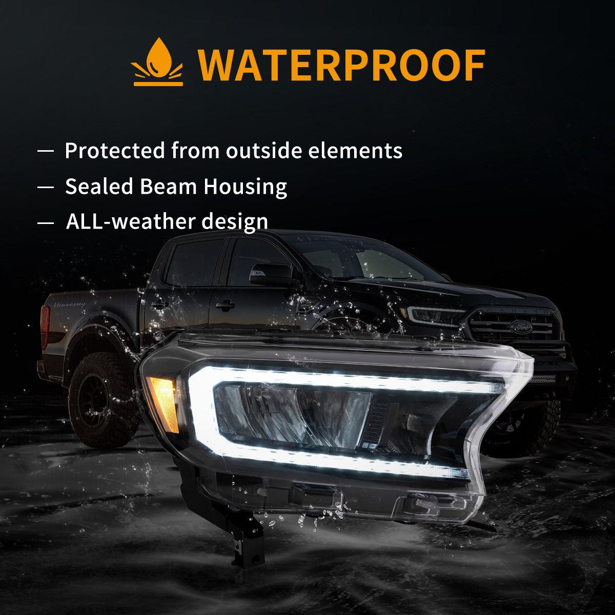 LED Headlight Assembly Reflection Bowl For 2016-2021 Ford Ranger 3th Gen P375