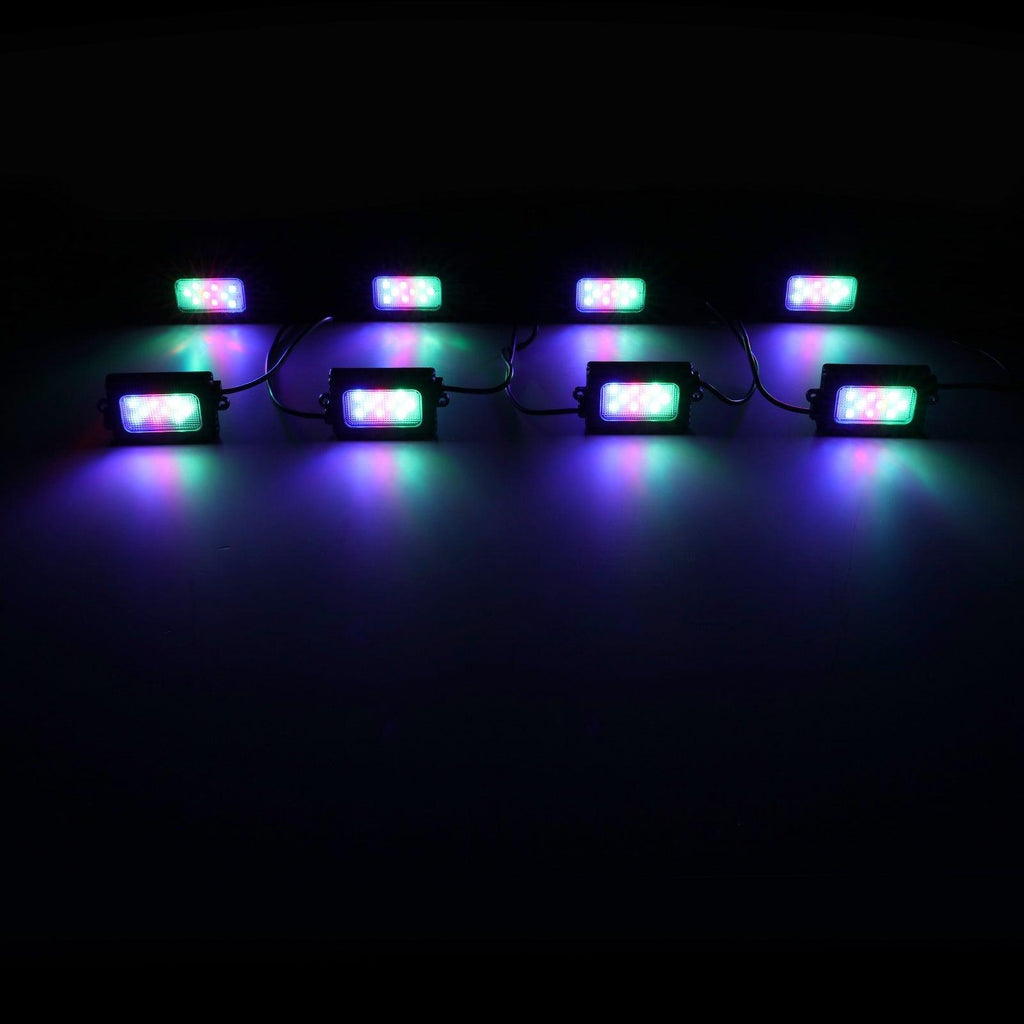 Magic Dream Color RGB LED Rock Lights Kit with Bluetooth APP Control, Multicolor Chasing Neon Underglow Lights