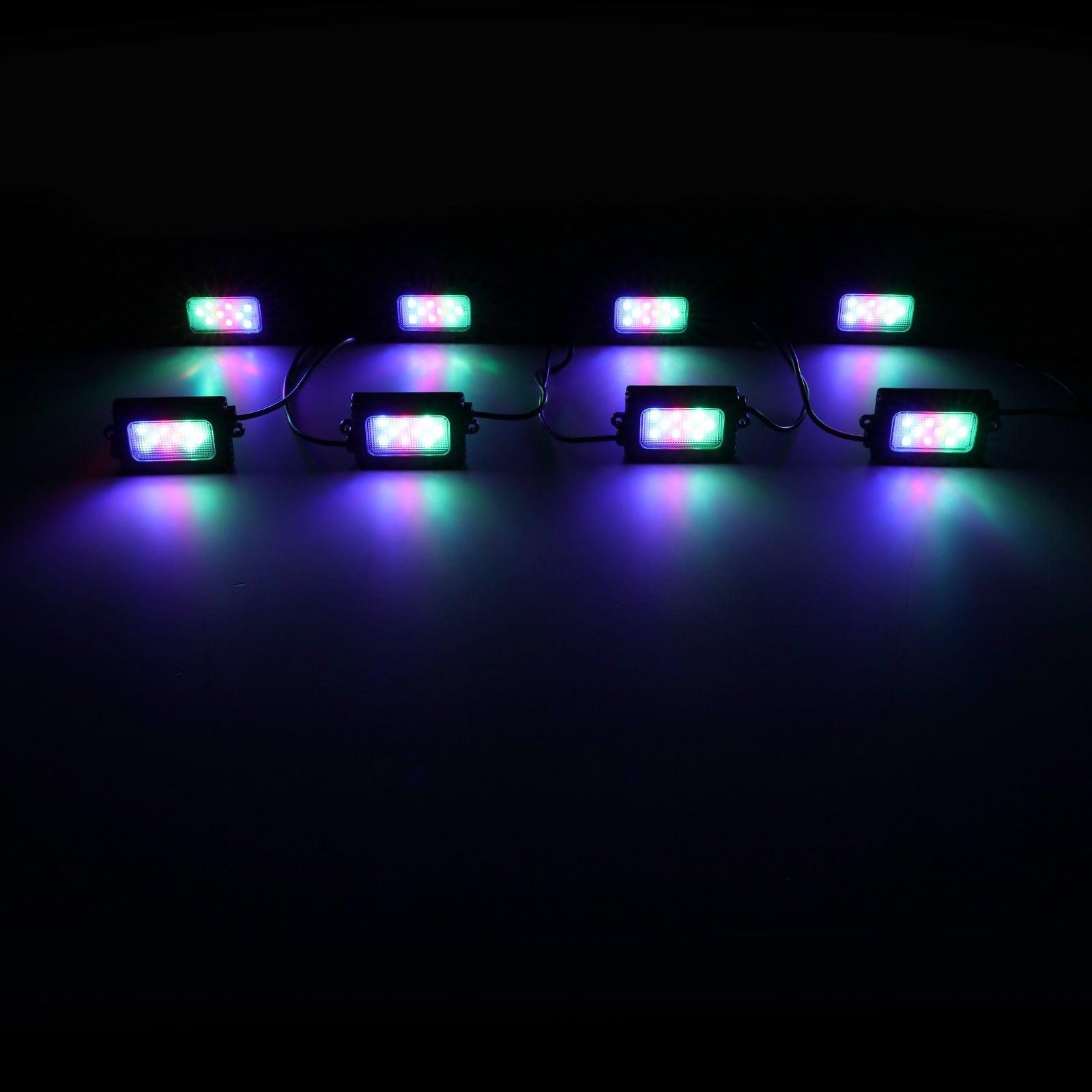 Magic Dream Color RGB LED Rock Lights Kit with Bluetooth APP Control, Multicolor Chasing Neon Underglow Lights for ATV UTV