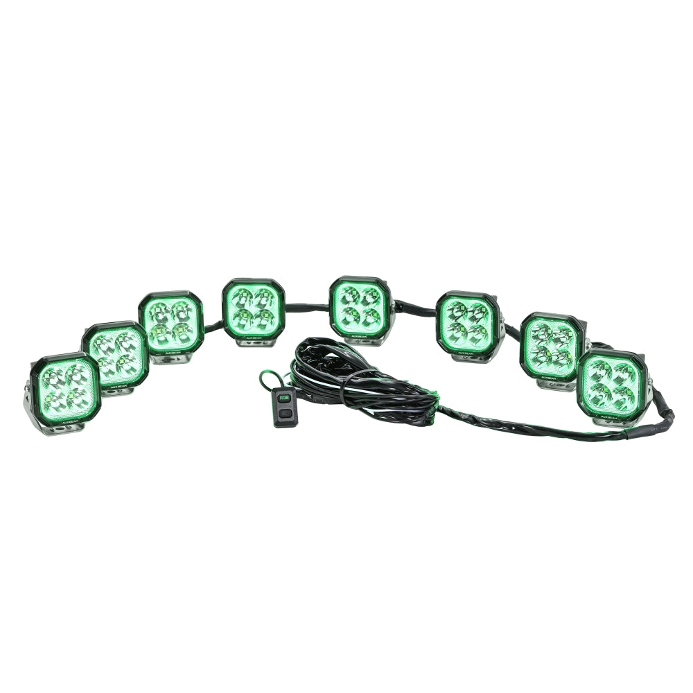 Color Play Series RGB Version 8-LED Pod Light Power Wiring Harness Kit with 3 PIN DT Plug