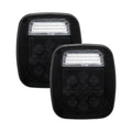 (2pcs/set) Universal Tail Lights 39LEDs Smoked Black for Wrangler YJ TJ CJ Truck Trailer Van Boat
