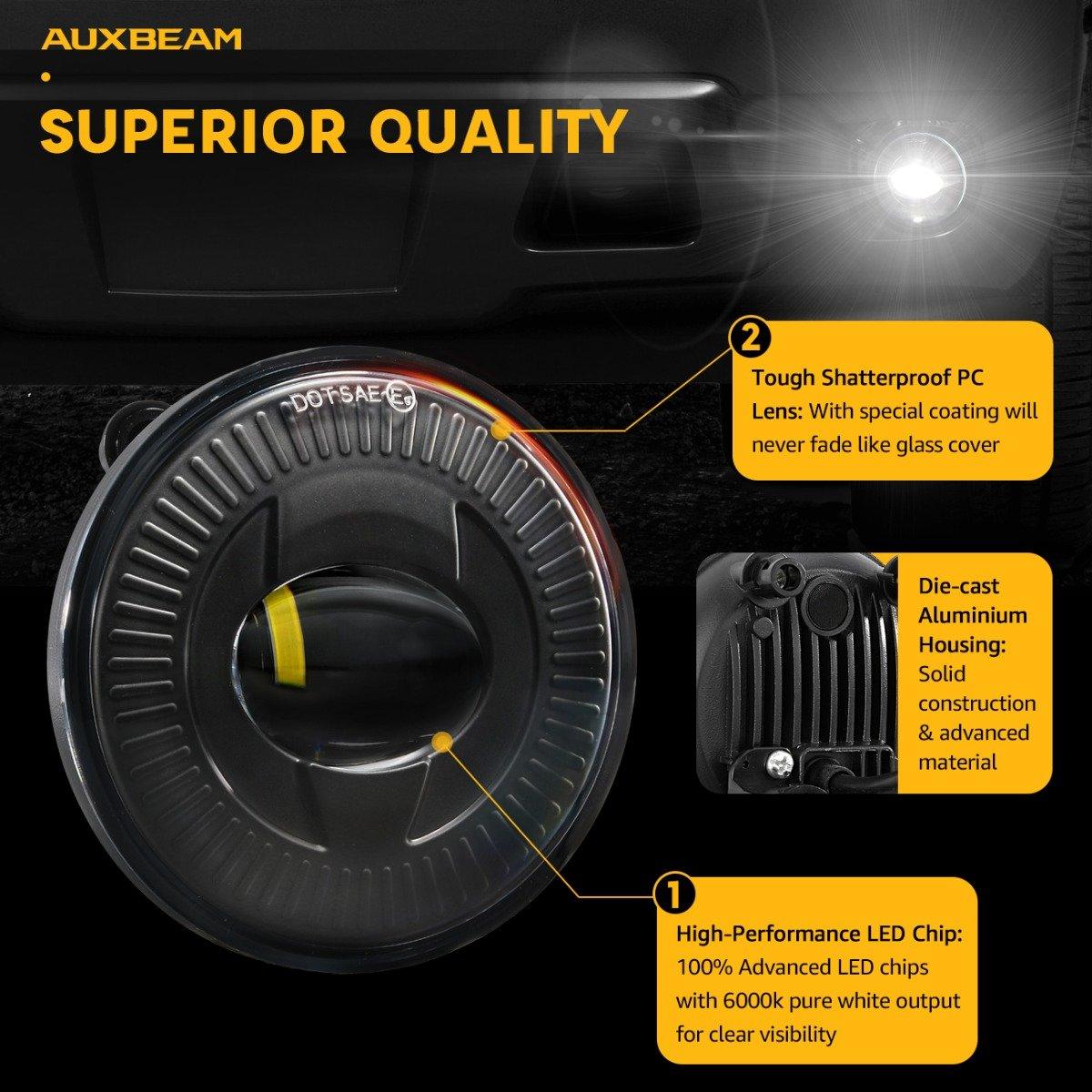 (2pcs/set) 24W Round Black LED Fog Lights 5202 for GMC Canyon 2015 2016 2017 2018