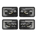 4x6 Inch DOT Sealed Beam LED Headlights with DRL For Peterbilt Kenworth Freightinger Ford Chevrolet