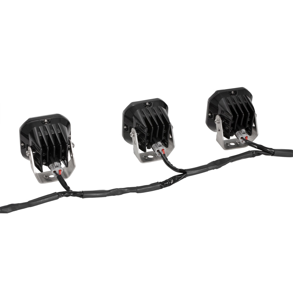Color Play Series RGB Version 6-LED Pod Light Power Wiring Harness Kit with 3 PIN DT Plug