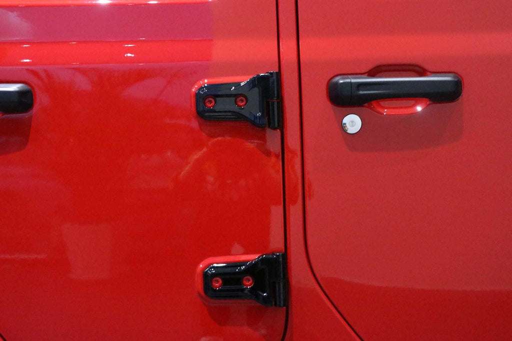 (8pcs/set) Door Hinge Shell for Jeep Wrangler JL 2018-2022 (Black/ Red/ Silver)