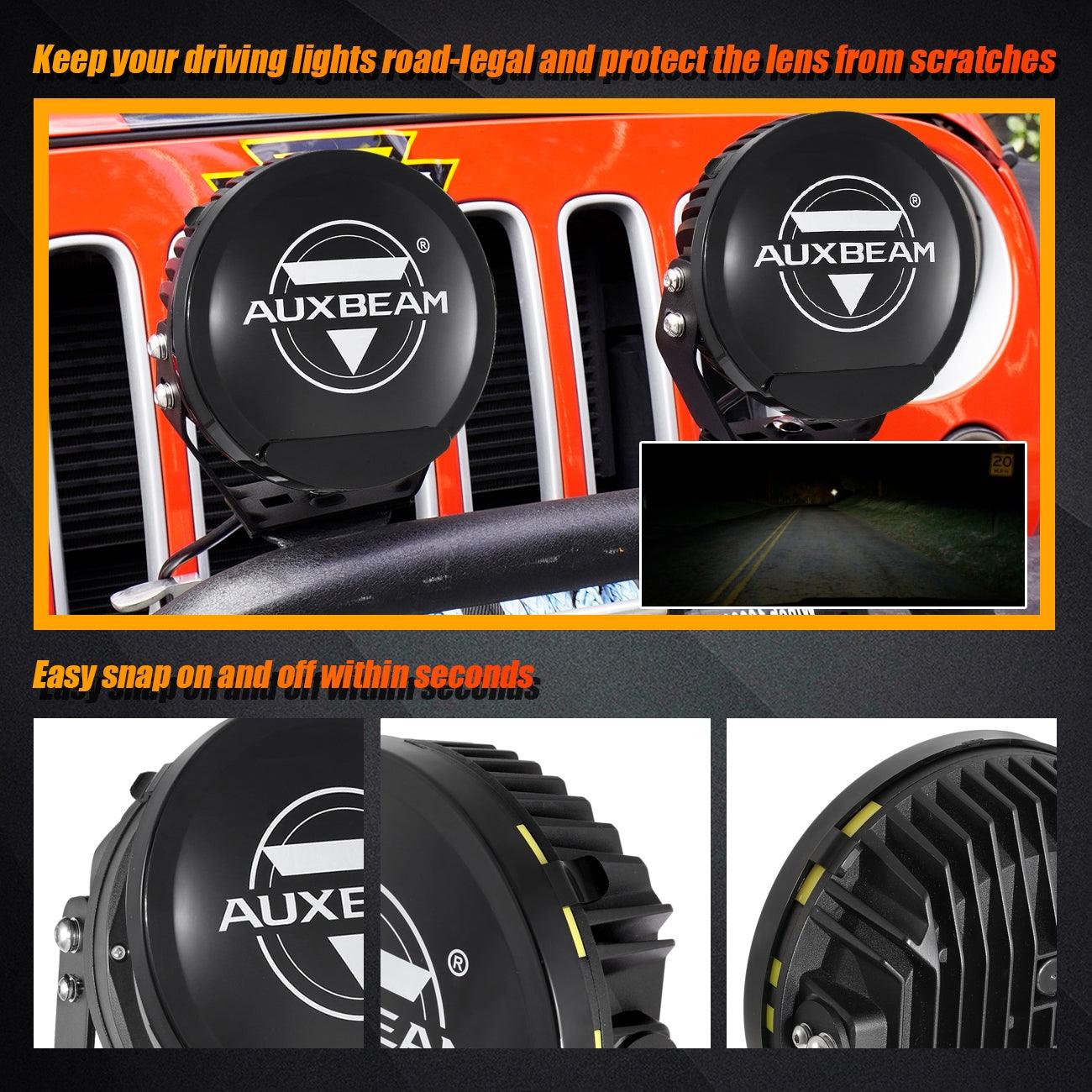 (2pcs/set) 9 INCH 270W 37776LM 360-PRO Series Custom Lens Offroad LED Driving Lights+Amber/Black Covers(Optional) for JEEP WRANGLER JL JK TJ