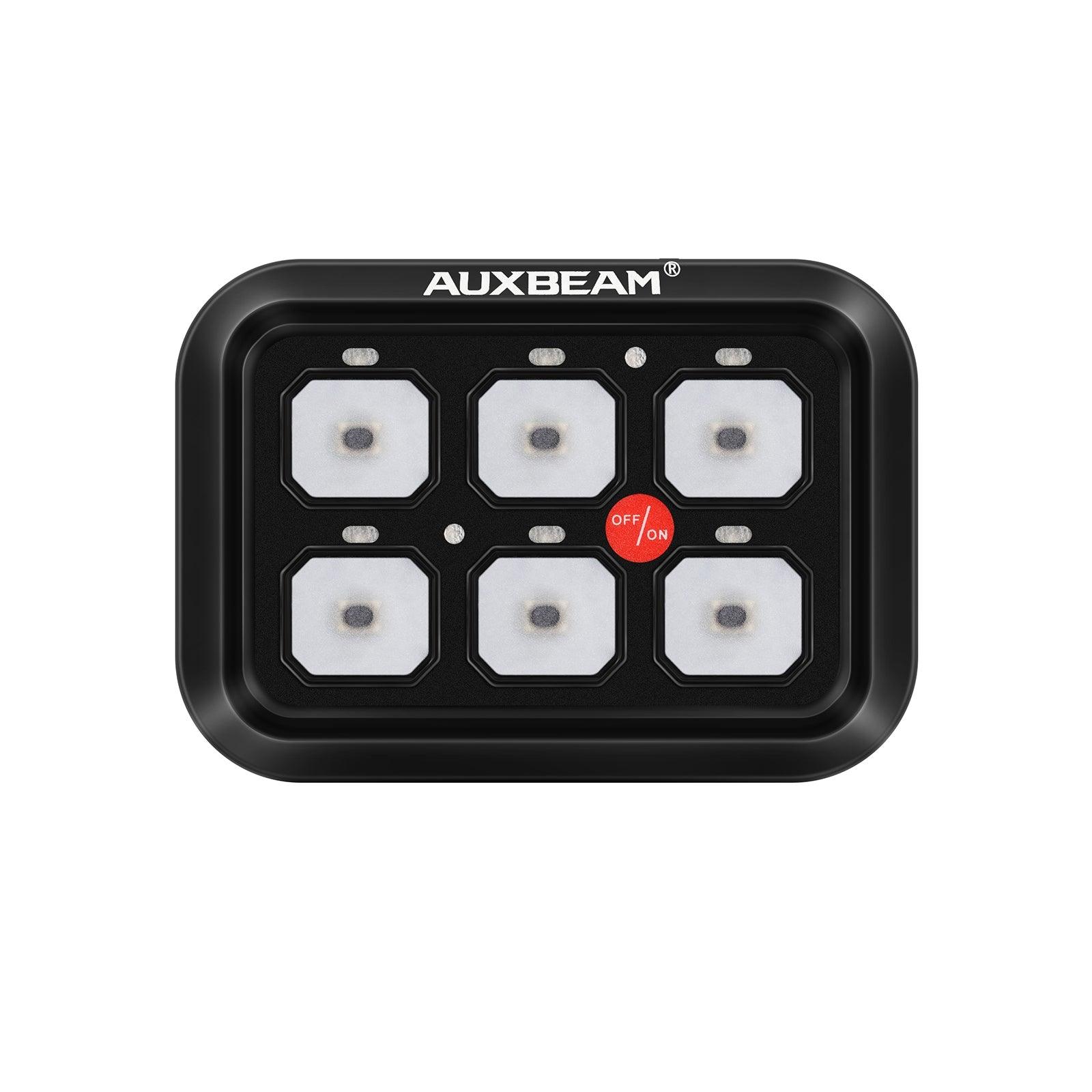 Single Series 6 Gang (BC60) LED Switch Panel, Off Road Light Controller (Blue)